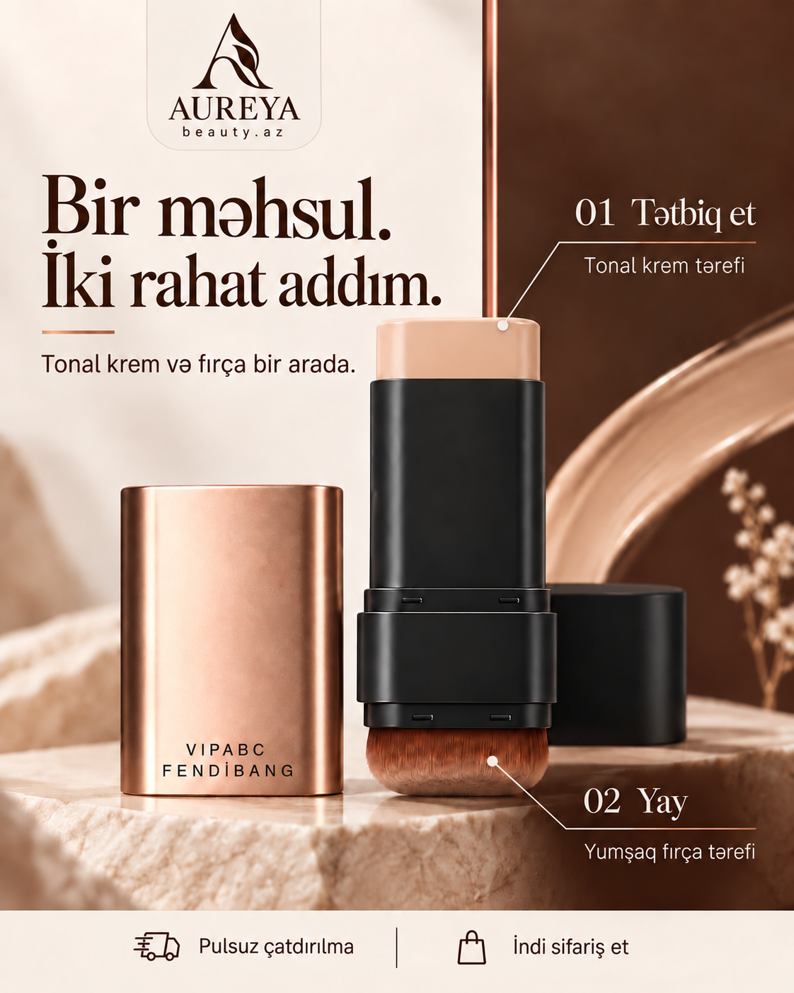 Aureya Stik Tonal Krem