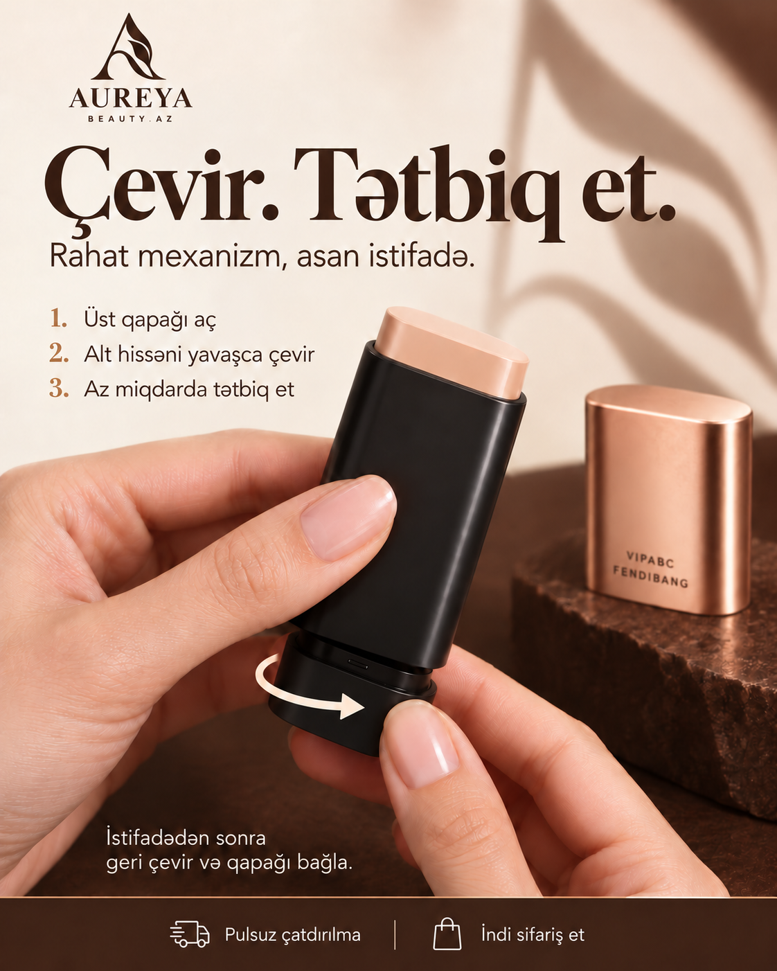 Aureya Stik Tonal Krem